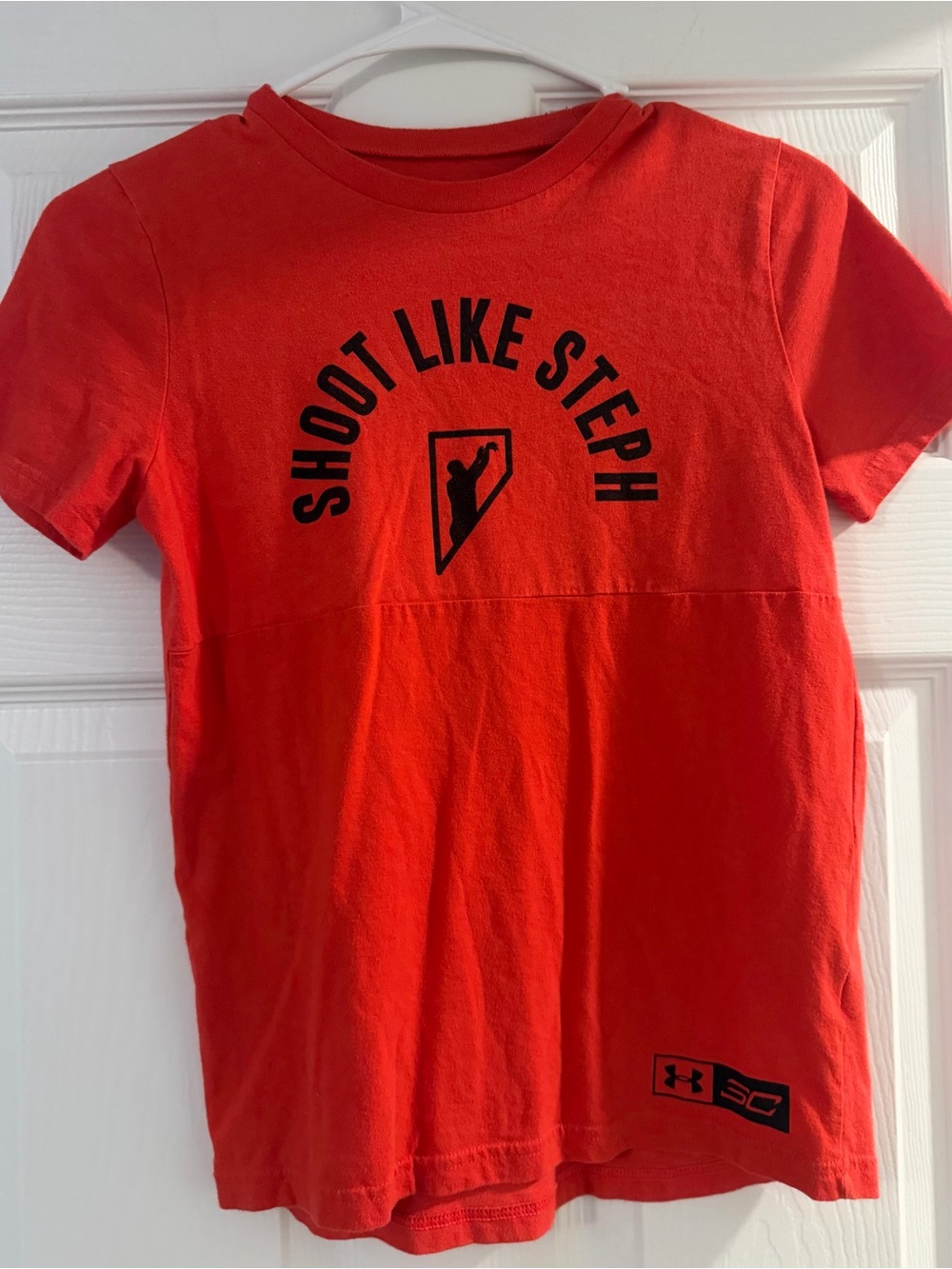 Under Armour Red 'Shoot Like Steph' Kids Basketball Tee